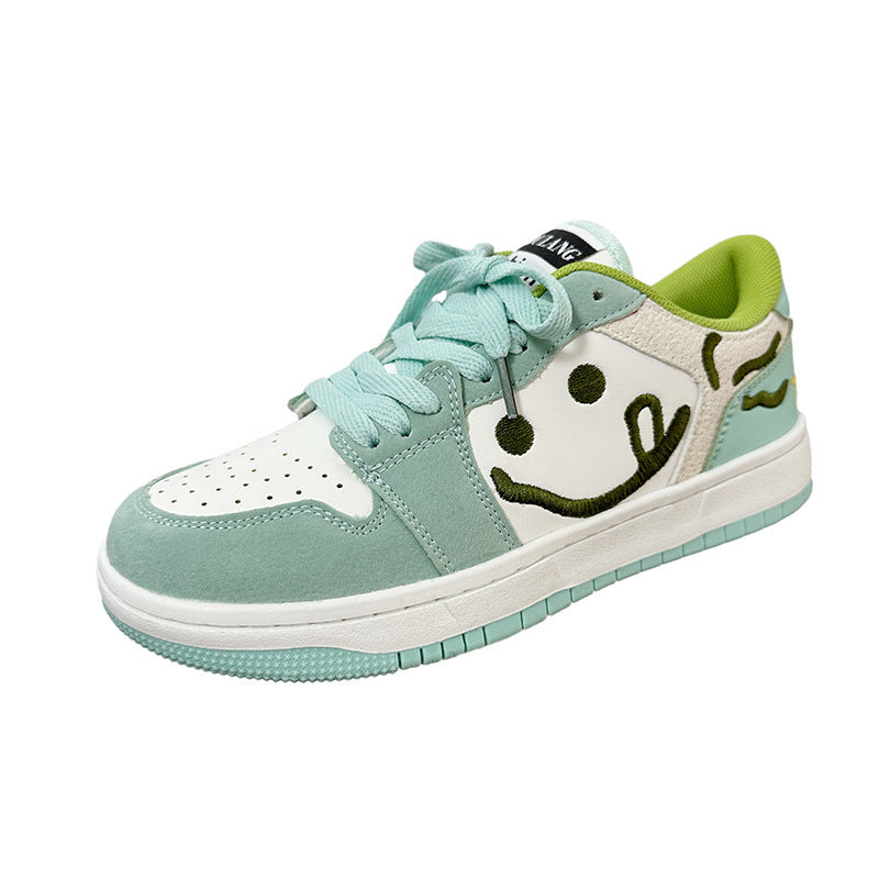 Mint Green Couple Leisure Sports Skateboard Shoes